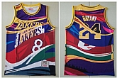 Lakers 24 Kobe Bryant Big Face Color Hardwood Classics Swingman Jersey,baseball caps,new era cap wholesale,wholesale hats